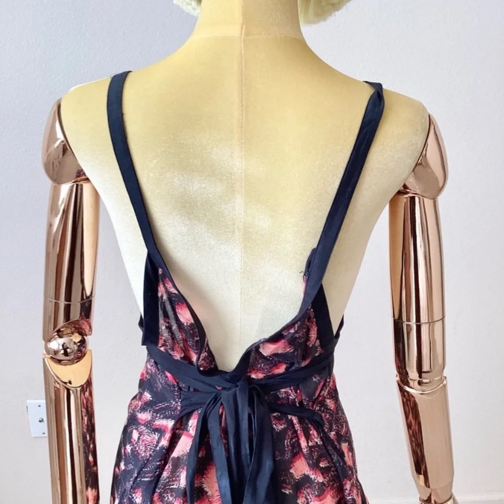 Proenza Scouler Watermelon Pink Plunge V Neck Mini Dress SZ XS/S - Picture 4 of 6